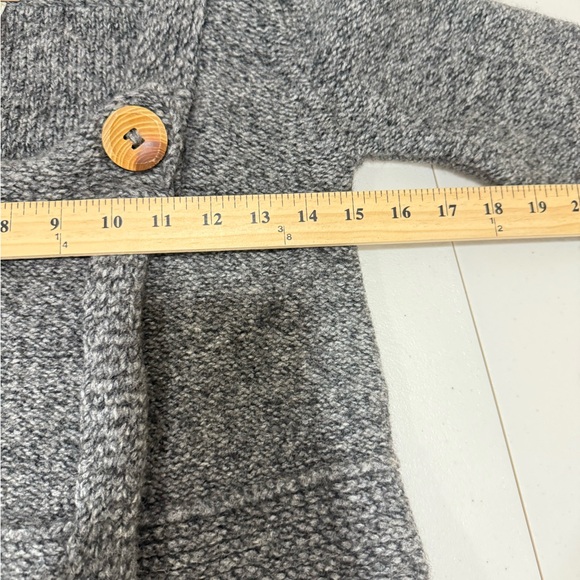 Free People Sweater Womens Gray 3/4 Sleeve Crop Preppy Academia Wool Blend M - Picture 6 of 7